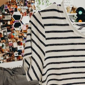 Navy and white stripped basic tee